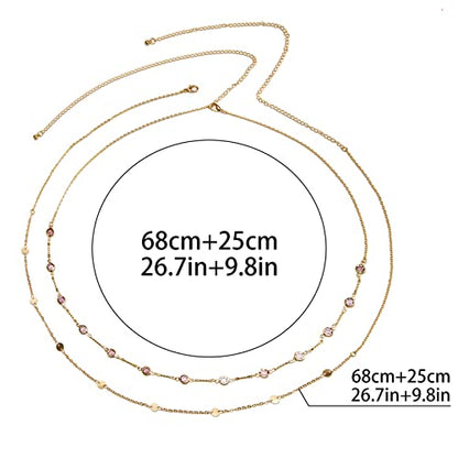 Sexy Multi-Layered Waist Chain Bikini Bead Belly Chain Summer Sequin Waist Chain Beach Crystal Waist Body Chain for Women - color: Blue