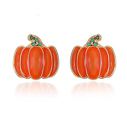 Earrings Holy Stud Earrings for Girls/Women, Sliver Gold Wedding Earrings for Bridesmaids - color: Pumpkin|Luminous