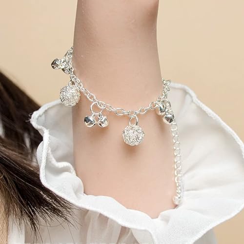 925 Sterling Silver Plated Heart Charm Bracelet for Women - Dainty Chain Love Gift Idea - style: Style9