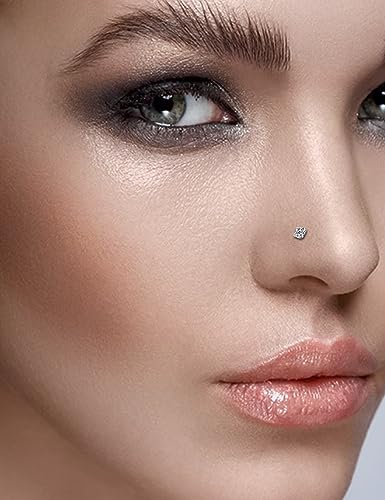 18G 20G Nose Rings Piercings Hypoallergenic Nose Studs 316L Surgical Steel Heart Nose Rings L Shaped Straight Screw Nose Piercing Jewelry for Women Men Silver Black Rose Gold Colorful - color: 20G Mix Color-Screw Shaped