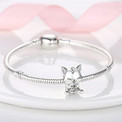 Pandach Animal Charm Bead fits Charms Bracelets for Woman-925 Sterling Silver Dangle Pendant Bead,Jewelry Beads Gifts for Women Bracelet&Necklace - style: white rabbit Charm
