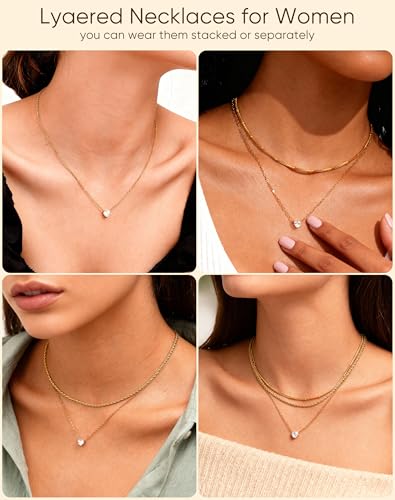 KSF Gold Lariat Necklace for Women Y Shaped Layered CZ Drop Chain | Y shaped necklace; Layered CZ detail; Long lariat style; Gift for her - color: Gold-7