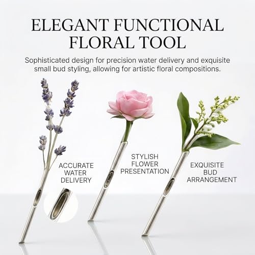 3-Piece Wearable Flower Brooch Holder Set - Metal Mini Vase Lapel Pins with Center Hole Design for Fresh Dried Flowers, DIY Floral Boutonniere Clips for Men Suit, Women Coat Accent