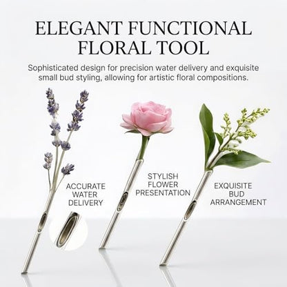 3-Piece Wearable Flower Brooch Holder Set - Metal Mini Vase Lapel Pins with Center Hole Design for Fresh Dried Flowers, DIY Floral Boutonniere Clips for Men Suit, Women Coat Accent