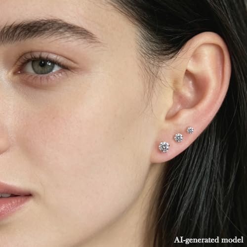 18G 16G 14G Lip Labret Medusa Nose Rings Studs Flat Back Earrings Internally Threaded 316L Surgical Steel Cartilage Tragus Helix Conch Earrings Piercing Jewelry for Women Men 6mm 8mm 10mm - color: 14G - Silver-6/8/10mm Bars-Grabber Tool