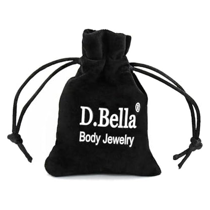 D.Bella Belly Rings for Women Belly Button Piercing Clicker Belly Button Ring Belly Button Rings Dangling 14G Surgical Steel CZ Butterfly Dangle Belly Piercing Jewelry Silver Rose Gold - color: B -Gold