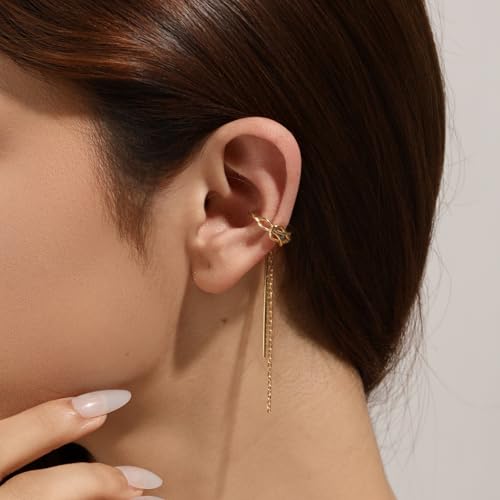 Ear Cuff for Women,Non Piercing Huggie Ear Cuff Earrings | Non Piercing Vintage Adjustable Ear Cuff Earrings Clip On Cartilage Ear Jewelry - style: Celtic