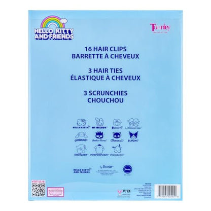 Hello Kitty Hair Accessories Set with Hair Clips, Bows & Scrunchies - color: Hello Kitty and Friends