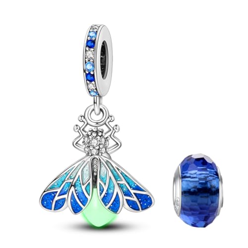 LNQOBU 925 Sterling Silver Charms Color-changing Chameleon Dangle Charm Beads Glow in the Dark Charme fits Pandora Bracelets and Necklace Jewelry Gift for Women - style: Glow in the dark 1725