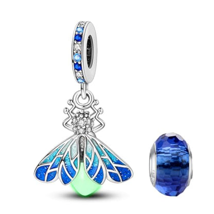 LNQOBU 925 Sterling Silver Charms Color-changing Chameleon Dangle Charm Beads Glow in the Dark Charme fits Pandora Bracelets and Necklace Jewelry Gift for Women - style: Glow in the dark 1725