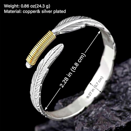 925 Sterling Silver Bracelet Plated Cuff Bangle Bracelet Fashionable Multi-layer Cross Wire Bangle Bracelet Open Adjustable Wide Cuff Bracelet for Teen Girls Fashion Jewelry - color: 9
