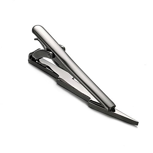 Yoursfs Lightning Bolt Tie Clip for Men Unique 316L Stainless Steel Novelty Tie Bar Super Hero Cool Tie Clips for Valentine's Day Gifts - color: Black