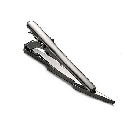 Yoursfs Lightning Bolt Tie Clip for Men Unique 316L Stainless Steel Novelty Tie Bar Super Hero Cool Tie Clips for Valentine's Day Gifts - color: Black