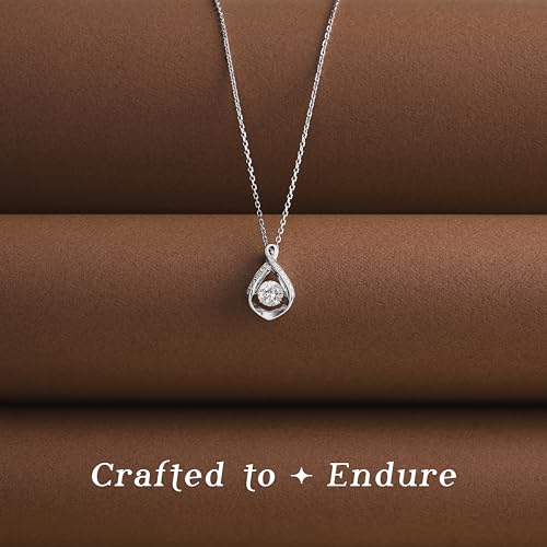 ARINZA Moissanite Necklace for Women, 1 Ct 925 Sterling Silver Dancing Stone Pendant, 18+2 Inch Chain, Valentine’s Day Christmas Gift for Her, Wife, Mom, Anniversary, Birthday - color: 8 Infinity Love