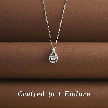 ARINZA Moissanite Necklace for Women, 1 Ct 925 Sterling Silver Dancing Stone Pendant, 18+2 Inch Chain, Valentine’s Day Christmas Gift for Her, Wife, Mom, Anniversary, Birthday - color: 8 Infinity Love