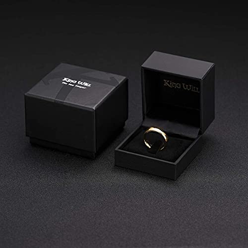 King Will Men's Women's Tungsten Carbide Ring 24k Gold Plated Rose Gold Plated Domed Polished Finish Wedding Band | Gold/Rose Gold, 1.5mm/2mm/4mm/6mm/8mm, Polished, Everyday Wear - color: Gold 6mm