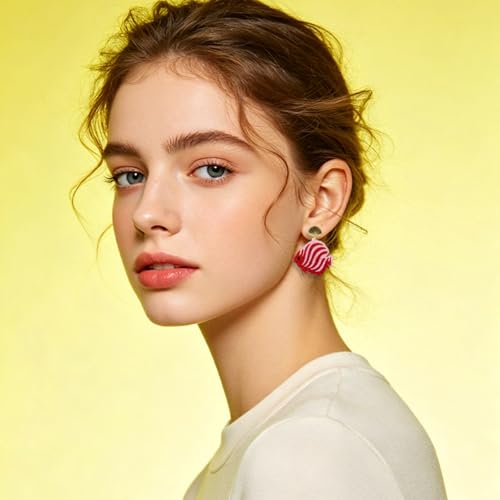 Cute Acrylic Tropical Fish Earrings Creative Parrot Hornbill Drop Dangle Earrings Stylish Animal Statement Earrings Daily Wear Jewelry for Women - color: Pink Red Fish