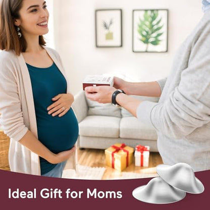 Momcozy 999 Silver Nursing Cups, Hole-Free Design,XXL Size - size: XXLSize/Hole free