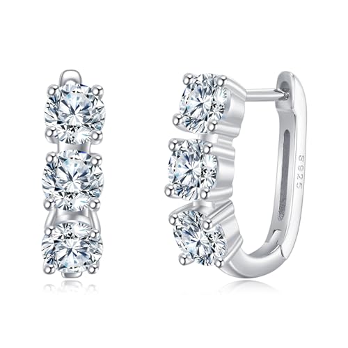 Blue Evil Eye/Celtic/Owl/Moonstone/Paw Print/Cubic Zirconia Hoop Earrings for Women 925 Sterling Silver Women Earrings Jewelry - style: 3 CZ