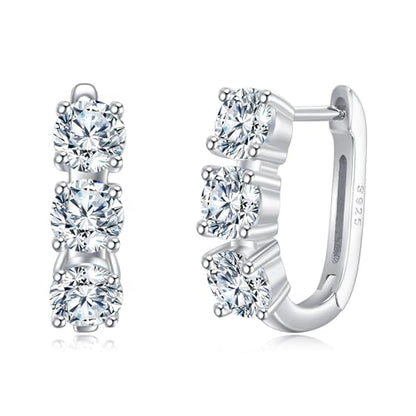 Blue Evil Eye/Celtic/Owl/Moonstone/Paw Print/Cubic Zirconia Hoop Earrings for Women 925 Sterling Silver Women Earrings Jewelry - style: 3 CZ