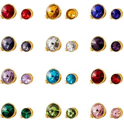 HAWSON Birthstone Brooch Pin for Men with Hanging Chain & Crystal, Mens Gold Tone Lapel Pin for Wedding/Birthday/Party Dress Suits Accessories - color: January Garnet