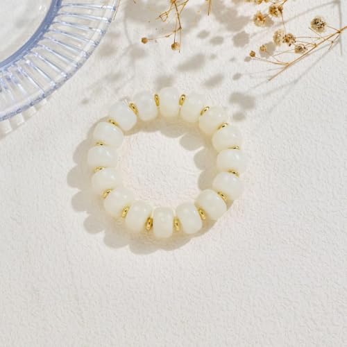 Bead Bracelet for Women Vibrant Color Resin Beads Bracelets Elastic Stretch Chunky Bracelet Boho Summer Beach Vacation Jewelry - color: Color 2