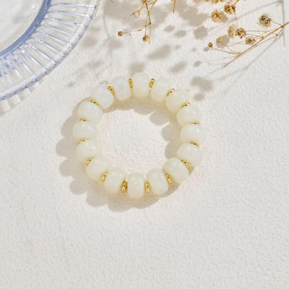 Bead Bracelet for Women Vibrant Color Resin Beads Bracelets Elastic Stretch Chunky Bracelet Boho Summer Beach Vacation Jewelry - color: Color 2