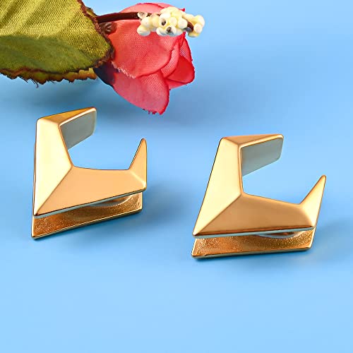 DOEARKO 2PCS Ear Gauges Cool Rhombus Saddle Ear Plugs Body Piercing Tunnels 316 Stainless Steel Hypoallergenic Earrings Plugs for Ears Expander Body Jewelry - color: Gold, size: 22mm(7/8")