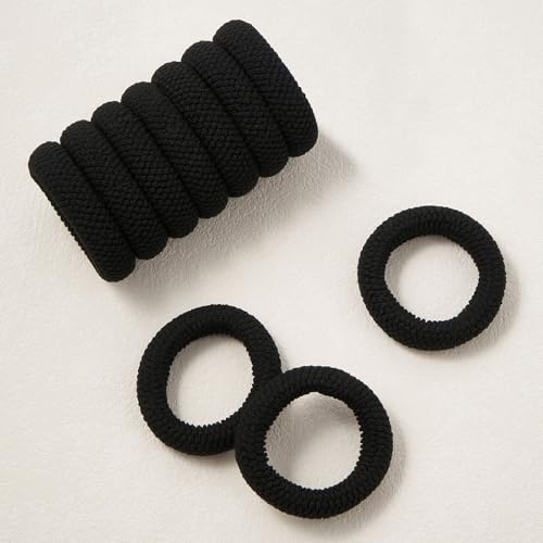 QIUTIMIY 10 Pcs No Damage Hair Ties Thick Hair Elastic Rubber Bands Hair Accessories Scrunchies Seamless for Women - color: Style 2