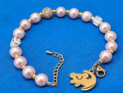 Lion Necklace Dainty Lion Lover Bracelet Earrings Animal Kingdom Gift Valentine's Jewelry - style: Purple-Pearl