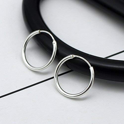 EPIRORA Silver Hoop Earrings- Cartilage Endless Small Hoop Earrings Set for Women Men, 3 Pairs of Hypoallergenic 925 Sterling Silver Tragus Earrings Nose Lip Rings - color: 3 Pairs(8/10/12mm)