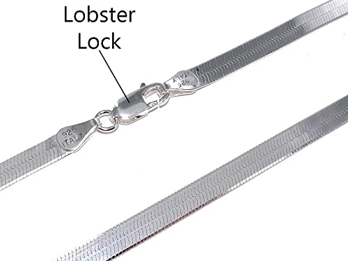 Savlano 925 Sterling Silver Solid Italian Figaro, Rope,Herringbone, Curb, Ball Bead, Snake, Mariner Chain Anklet for Women, Comes in 0.8mm - 5mm With Gift Box - style: Herringbone 2.5mm