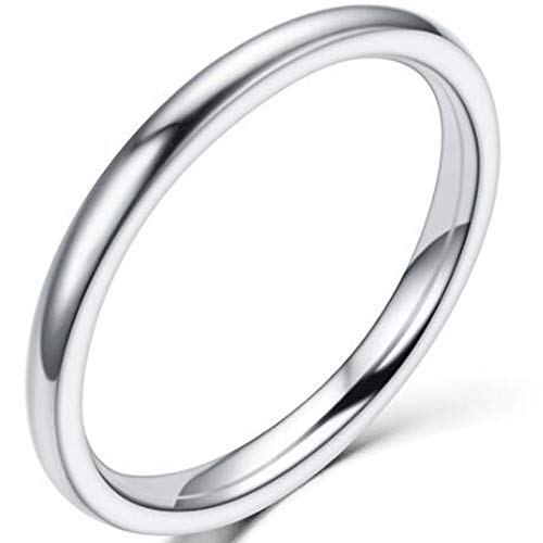 Jude Jewelers 1.5mm Stainless Steel Classical Plain Stackable Wedding Band Ring - color: Silver