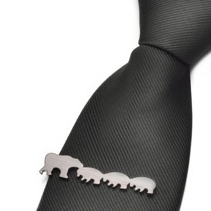 Christmas Tie Clips for Men 14k Gold Plated Silver Tie Pins with Cute Animal Deer/Lion/Dog/Cat Tie Bars Necktie Suit Tie Accessories Jewelry - style: Black Bear Tie Clips