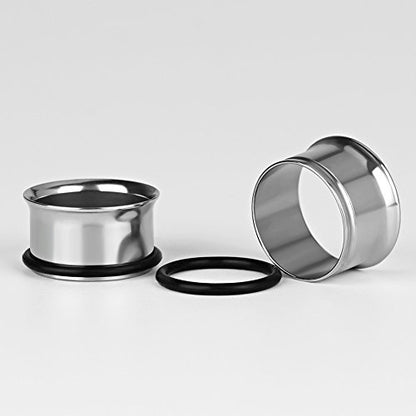 KUBOOZ 12pcs Set Colorful Stainless Steel O-ring Ear Plugs Tunnels Gauges Stretcher Piercings - style: Gauge:9/16"(14mm)