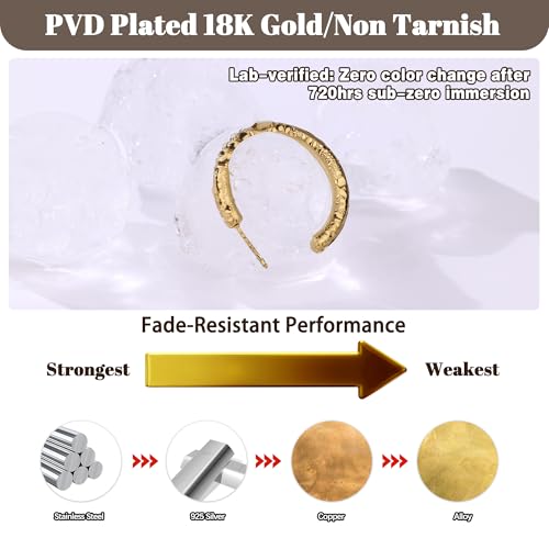Gold Hoop Earrings for Women Summer Earrings Stainless Steel Hypoallergenic Earrings for Sensitive Ears Non Tarnish Hoops 4mm Hollow Tube Lightweight Earring Gifts for Women - style: 40mm Gold