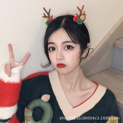 Christmas Antler Hair Clips Christmas Red Green Hairball Hair Clip for Women Christmas Ears Hair Clips Christmas Hairband Christmas Hairpins Hair Clips Christmas Clips Hair Clips Accessories 2Pack - color: Red Green Ball
