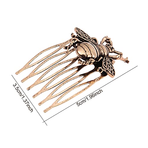 Minkissy 4pcs French Comb Bee Vintage Cartoon Animal Hair Combs Headwear Hairpin Hair Accessories for Wedding Banquet Party