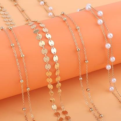 Waist Chains for Women Layered Belly Chains Adjustable Waterproof Bikini Belly Belt Body Jewelry Accessories for Women - style: Style 1