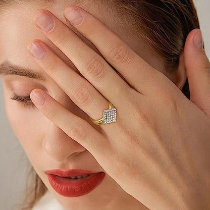 SYHOL Gold Jewelry Sets for Women 18K Gold/Silver Filled Jewelry Necklace Set Wedding Bridal Fashion Jewelry Sets Women Accessories Bracelets Earrings and Rings Sweetheart Gifts - color: X0030-Gold