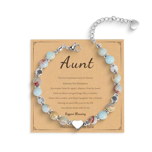 Beaded Bracelet for Women - Inspirational Sometimes You Forget You're Awesome Friendship Jewelry, Dainty Birthday Gift for Best Friends, Mom, Sister, Daughter - style: Aunt