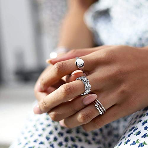 Bestyle Celtic Knot Band Rings for Men Women, Stainless Steel Irish Finger Ring Viking Wedding Bands Jewelry Gift Wedding Promise Gold Silver Black - color: 01.Stainless Steel