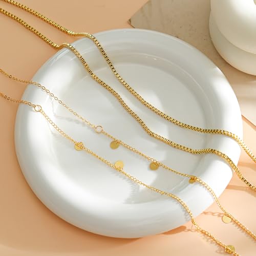 2Pcs Waist Chain 18K Gold Plated Belly Chain Coin Sequin Satellite Beaded Snake Box Chain Layered Body Chain Sexy Bikini Summer Beach Body Jewelry Accessories for Women Adjustable - style: coin chain