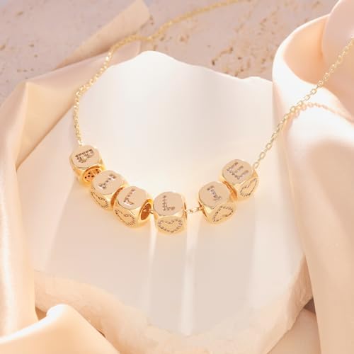 Letter Charms for Necklace and Bracelets,14K Gold Plated Women's Bead Charms, A-Z Alphabet Initial Beads Name Pendant DIY Jewelry Birthday Gift for Women - style: Charm-M