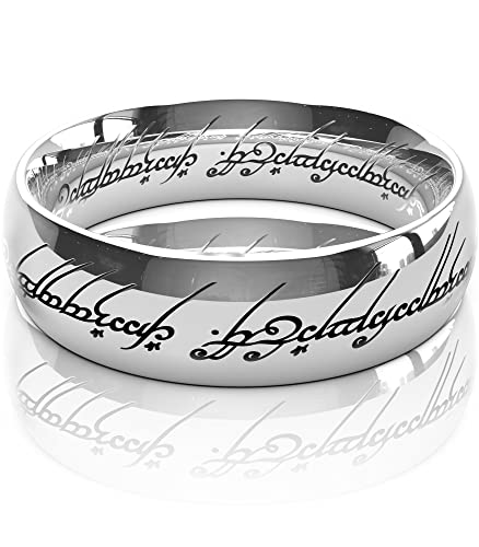 King Ring 6mm Rings Ver.2 – Magic Patern High Polished Stainless Steel Bands - color: Silver Black