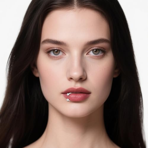 Vsnnsns 16G Septum Rings Piercing Jewelry 316L Stainless Surgical Steel Skull Flower Dangle Clicker Horseshoe Septum Nose Rings Hoop Piercing Jewelry for Women Men Silver Black Rose Gold 10mm - color: Silver