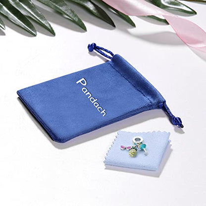Pandach 925 Sterling Silver Charms for Bracelets and Necklaces Travel Round The World Beads Charms Relaxation Dangle Pendant,Jewelry Beads Gifts for Women - style: Pineapple Wine Glass Sunglasses Charm