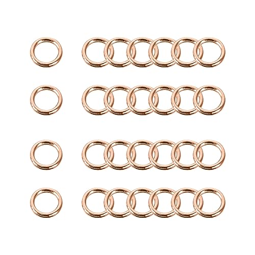 papasgix Silver Gold Jump Rings for Jewelry Making, 100/500Pcs 4/6/12/14mm | Gold Color Closed Jump Rings for DIY Bracelets Earrings Necklaces (Rose Gold, 6mm 100pcs) - color: Rose Gold, size: 6mm 100pcs