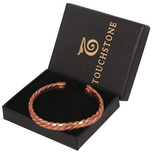 Touchstone Copper Bracelet Tibetan Style. Hand Forged with Solid and high Gauge Pure Copper. Twisted Rope Look.KRBRA023-01-C_REM - style: 1 Braided 4