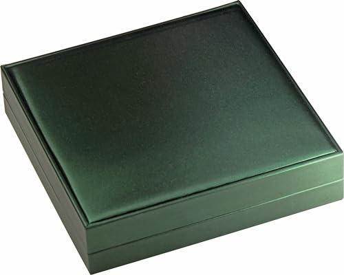 Green Color Extra Large Necklace Ring Earrings Bracelet Sets Gift Box | Soft touch PU leather jewelry set holder case for women men wedding engagement giftgiving(not for chunky necklaces) - color: Green PU Extra Large Necklace Set Box